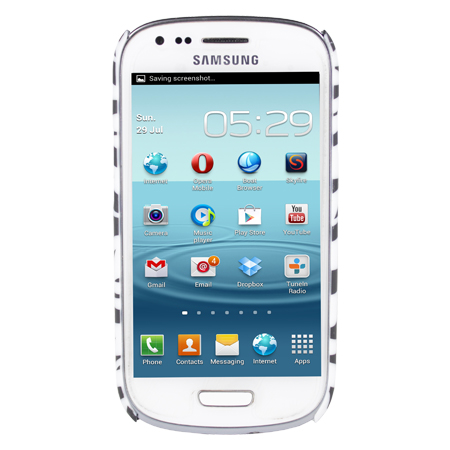 Zebra Print Case for Samsung Galaxy S3 Mini - Black / White