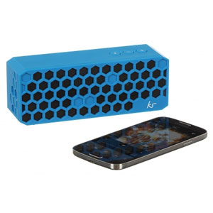 Kitsound Hive Bluetooth Wireless Portable Stereo Speaker - Blue
