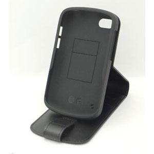 Capdase Leather Flip Case for Blackberry Q10 - Black