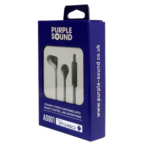 Écouteurs Purple Sound AD001 'Made For Android' - Noirs