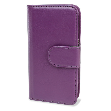 Housse Samsung Galaxy S4 Mini Portefeuille Style cuir - Violette