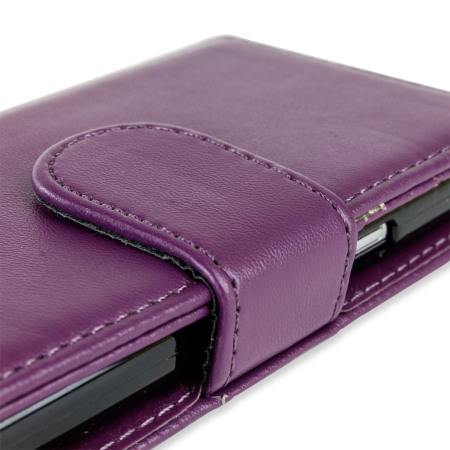 Housse Samsung Galaxy S4 Mini Portefeuille Style cuir - Violette