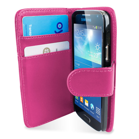 Housse Samsung Galaxy S4 Mini Portefeuille Style cuir - Rose