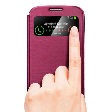 Spigen Ultra Flip View Cover for Samsung Galaxy S4 - Metallic Red