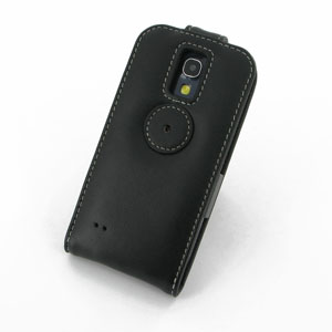 Housse en cuir Samsung Galaxy S4 Mini PDair - Noire