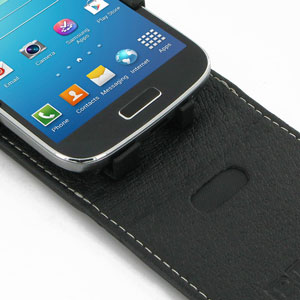 PDair Leather Flip Case for Samsung Galaxy S4 Mini - Black
