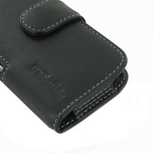 PDair Horizontal Leren Case voor de Samsung Galaxy S4 Mini - Zwart