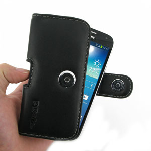PDair Horizontal Leren Case voor de Samsung Galaxy S4 Mini - Zwart