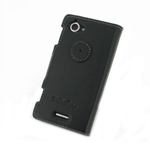 PDair Leather Book Type Case for Sony Xperia L - Black