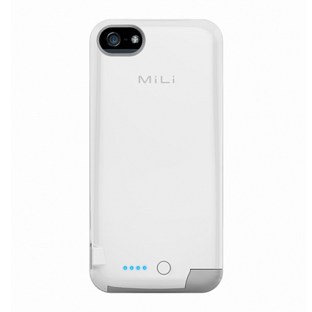 MiLi Power Spring 5 Charging Case for iPhone 5S / 5 - White