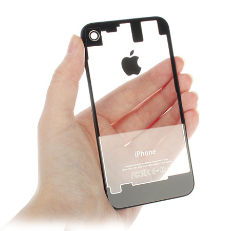 iPhone 4S / 4 Transparent Front & Rear Panel Set - Black