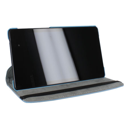Rotating Leather Case for Google Nexus 7 2013 - Blue