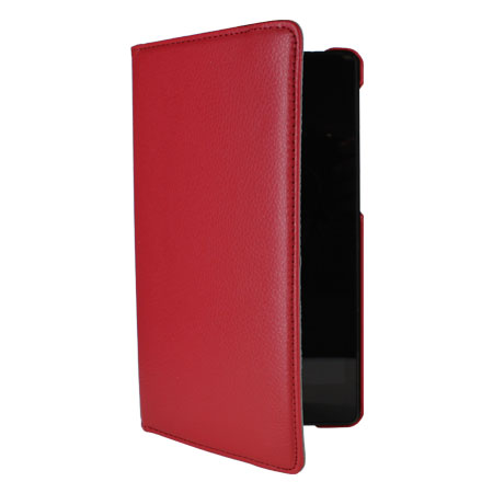 Rotating Leather Case For Google Nexus 7 2013 - Red