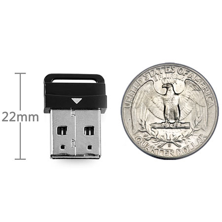 USB Nano Micro SD(HC) Card Reader - Black