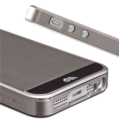 Case-Mate Brushed Aluminium for iPhone 5S/5 - Gunmetal Silver