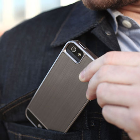 Case-Mate Brushed Aluminium for iPhone 5S/5 - Gunmetal Silver