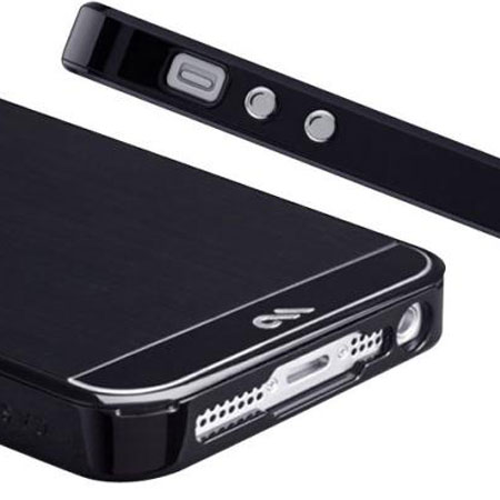Case-Mate Brushed Aluminium for iPhone 5S/5 - Black/Black