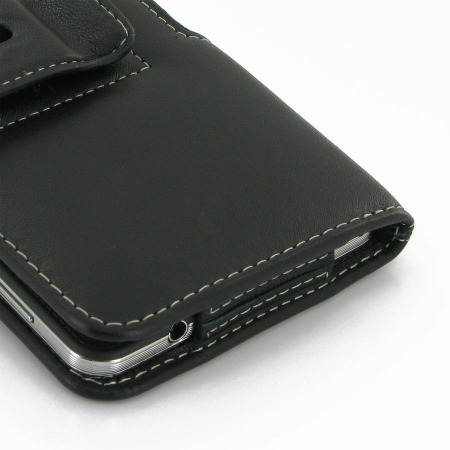 Etui en cuir Samsung Galaxy Note 3 PDair Horizontal - Noir