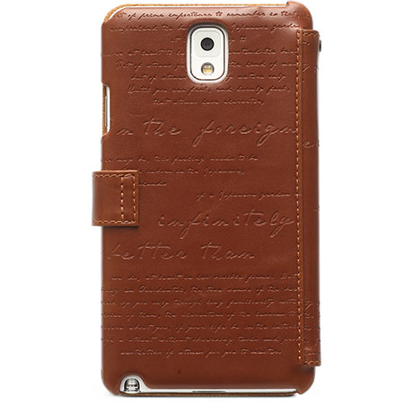 Housse Samsung Galaxy Note 3 Zenus Masstige Lettering Diary - Marron