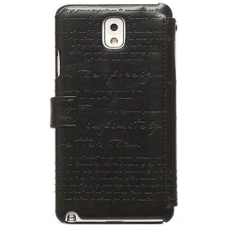 Zenus Masstige Lettering Diary Series Galaxy Note 3 Tasche in Schwarz