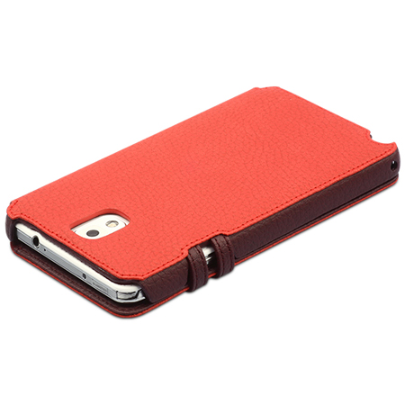 Zenus Masstige Color Edge Diary Case for Galaxy Note 3 - Red / Brown