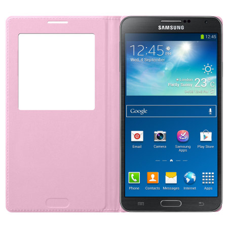 Originele Samsung Galaxy Note 3 S-View Premium Cover Case  - Roze