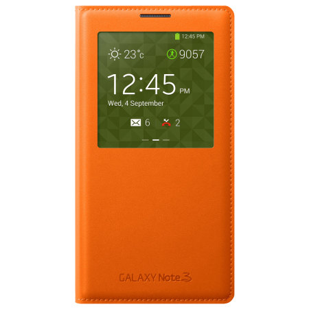 Galaxy Note 3 Tasche S View Premium Cover in Orange