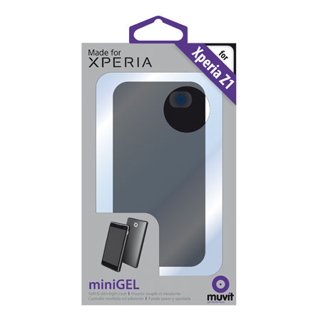 Muvit miniGEL Case for Sony Xperia Z1 - Dark Smoke