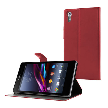 Muvit Sony Xperia Z1 Stick 'N' Stand Case - Red