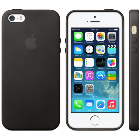 perle baseball skraber Official Apple iPhone 5S / 5 Leather Case - Black