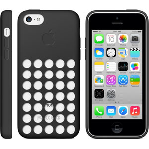 iphone 5c white with black case