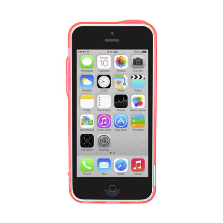 Pinlo Bladedge Bumper Case for iPhone 5C - Pink Transparent