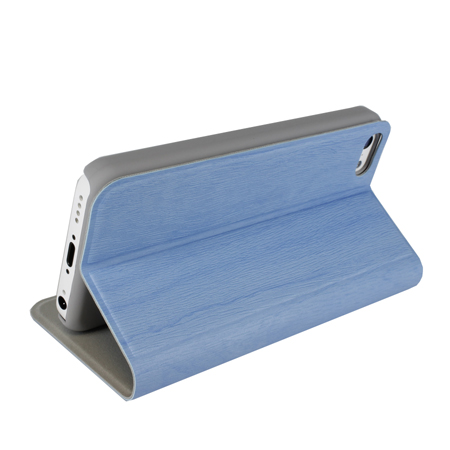Grainz Wood Grain Folio Case For Apple iPhone 5C - Blue