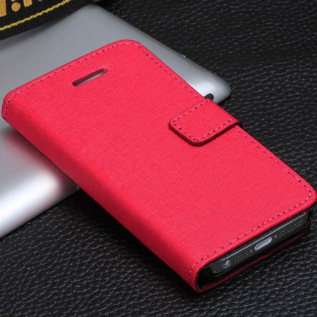 Wallet and Stand Case for Apple iPhone 5C - Pink