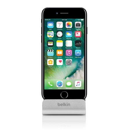 Belkin Lightning telakka iPhone 6 ja 5 sarjan puhelimille - Hopea