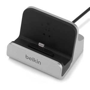 Belkin Lightning telakka iPhone 6 ja 5 sarjan puhelimille - Hopea