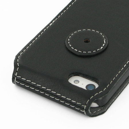 Ultra Thin Leather Flip Case for Apple iPhone 5C - Black