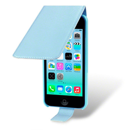 Premium FlipCase iPhone 5C Tasche in Blau