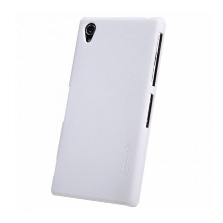 Nillkin Super Frosted Case for Xperia Z1 + Screen Protector - White
