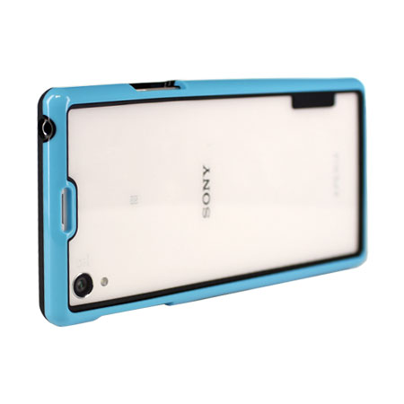 Golven merk bevel Flexiframe Sony Xperia Z1 Bumper Case - Blue