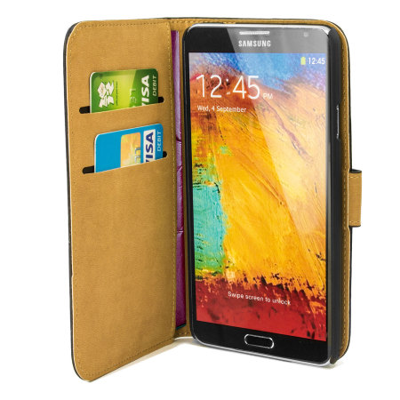 Funda estilo cartera con soporte Samsung Galaxy Note 3  - Negra