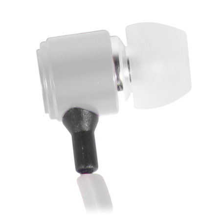 Ecouteurs 3.5 mm anti-nœud STK Zippit avec micro intégré - Blanc
