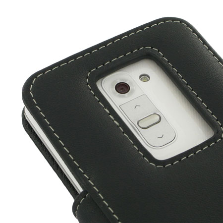 PDair Leather Book Type Case for LG G2 - Black