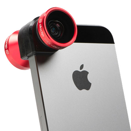 Red/Black olloclip — 4-in-1 Lens Set for iPhone 5/5s/SE — Wide-Angle FISHEYE and Macro Premium Glass Lenses — Lens 