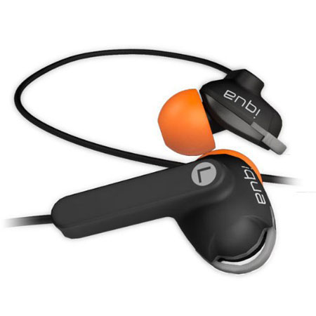 Iqua Spin Bluetooth Earphones - Black / Orange