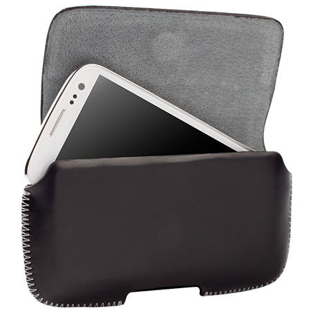 Krusell Hector 5XL Leather Pouch Case - Black