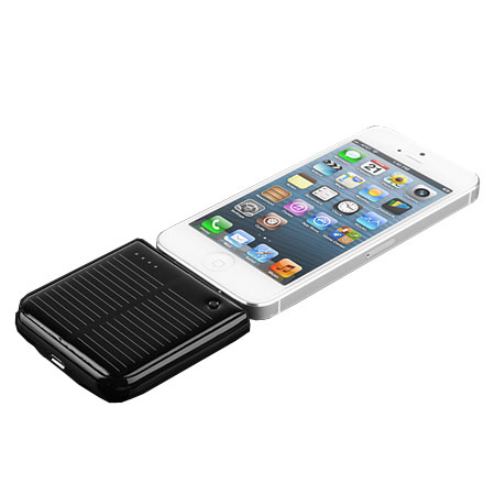 Batería Solar Power Portable Battery 1200 mAh para Apple - Negra