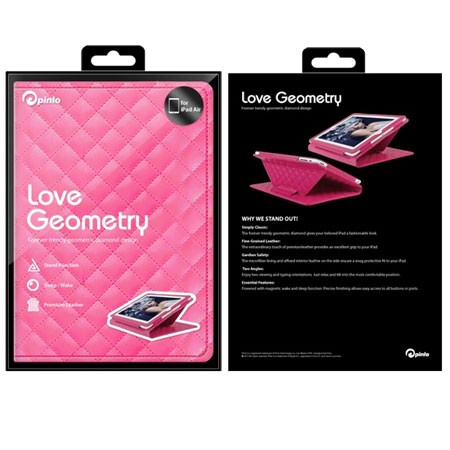 Funda Pinlo Love Geometry Collection para iPad Air - Rosa