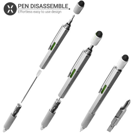 Olixar HexStyli 6-in-1 Stylus Pen - Zilver