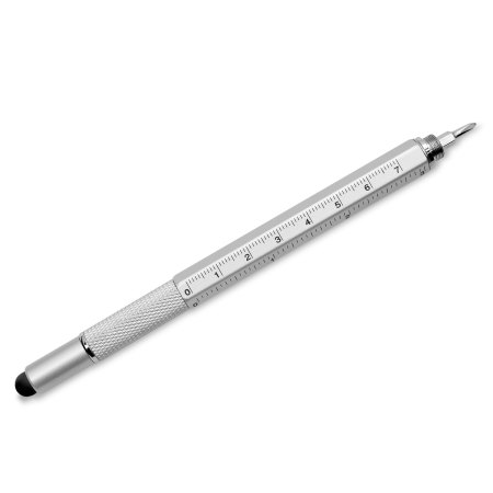 Olixar HexStyli 6-in-1 Multi-Tool Pen With Stylus - Silver